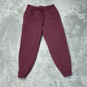 Puma Women's L Jogger Pants Burgundy Cotton Blend a2313